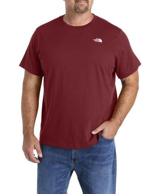 The North Face Red Big & Tall Big Evolution Dome T-Shirt for men