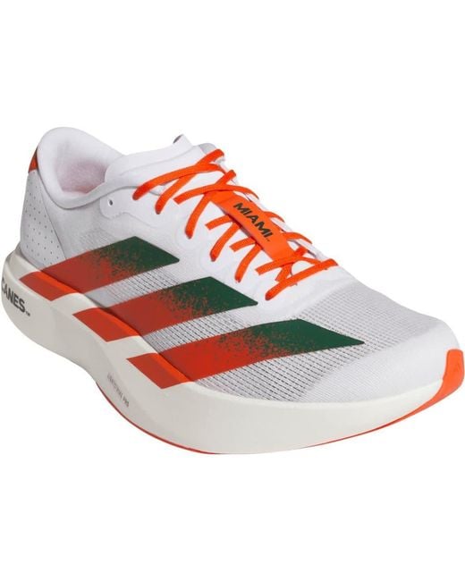 Adidas Red Miami Hurricanes Adizero Evolution Sl Running Shoes