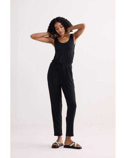 REISTOR Blue Relaxed Drawstring Jumpsuit