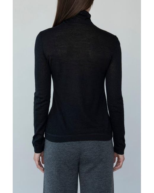 SSKEIN Black T Neck Pullover