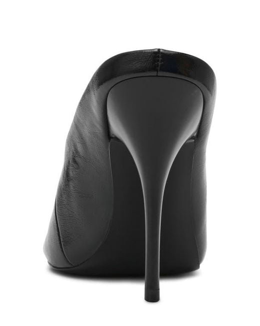 Steve Madden Black Agaze Peep Toe Slide Sandal