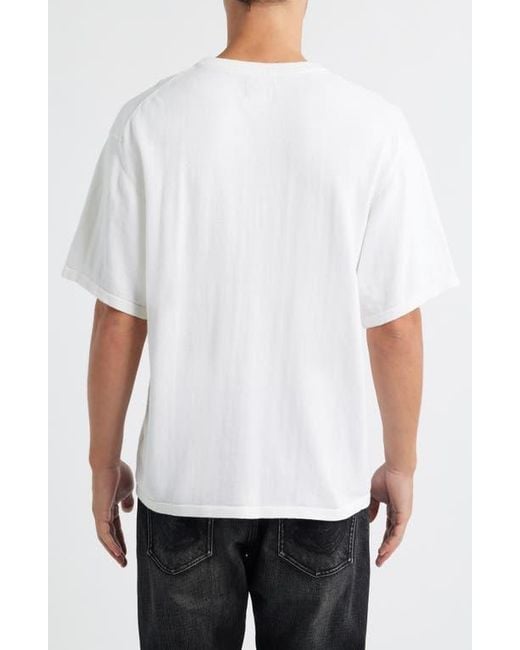 BBCICECREAM White Bb Curve Logo Graphic T-Shirt for men