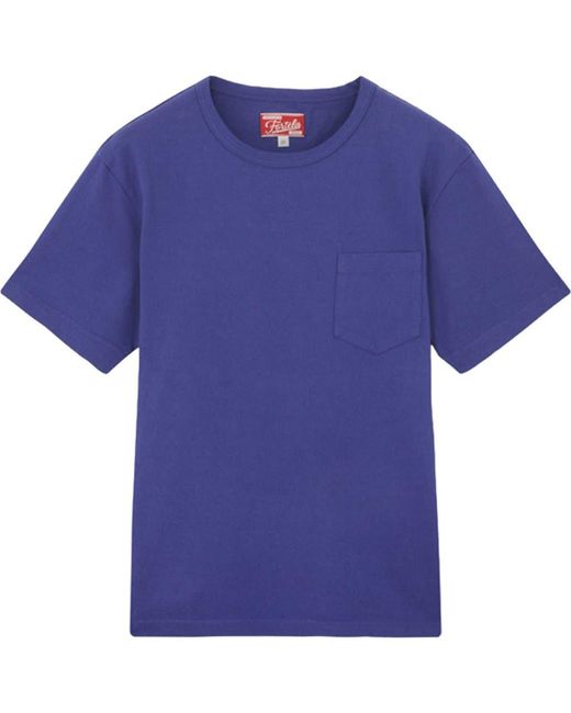 Fortela Blue Tubejp Cotton Chest Pocket T-Shirt for men