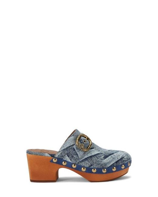 Kurt Geiger White Mayfair Denim Clog