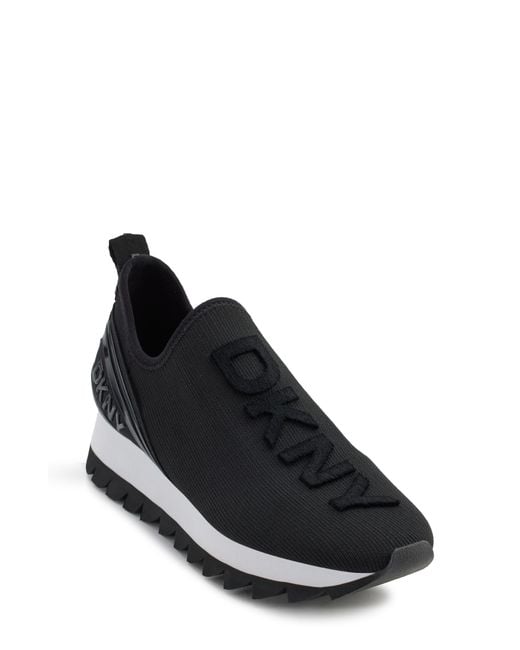 DKNY Black Abbi Knit Sneaker