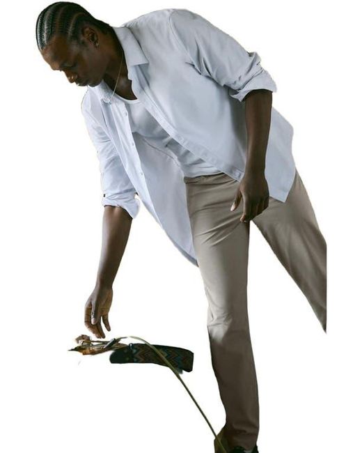 Fabletics White The Don Long Sleeve Button Up for men