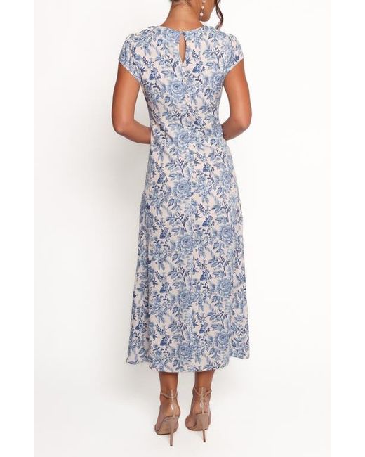 Petal & Pup Blue Lisbeth Floral Print Midi Dress