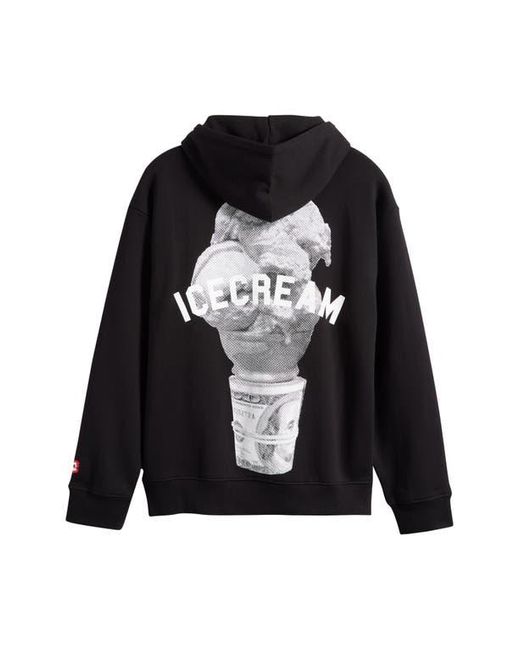 ICECREAM Black Blanco Graphic Hoodie for men