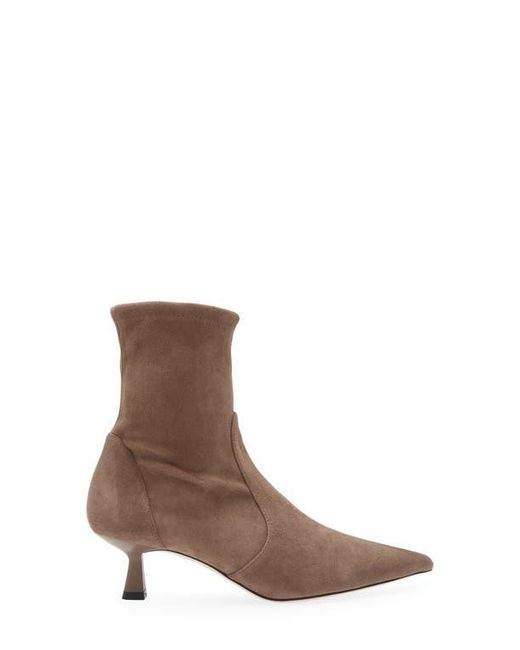 Stuart Weitzman Brown Stuart Supersculpt Pointy Toe Bootie 50