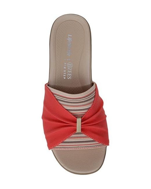 LifeStride Red Paradise Slide Sandal
