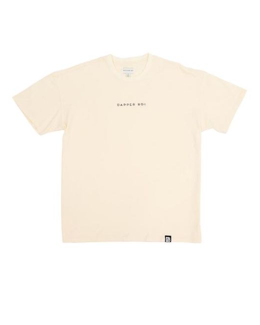 Dapper Boi White Essential Drop Shoulder Tee
