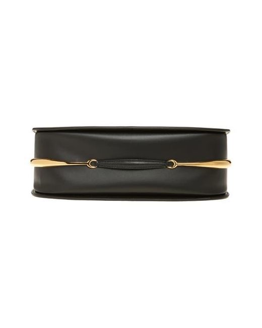 Rabanne Black Ring Leather Hobo Shoulder Bag