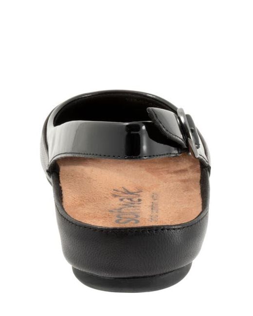 Softwalk® Black Sheffield Slingback Flat
