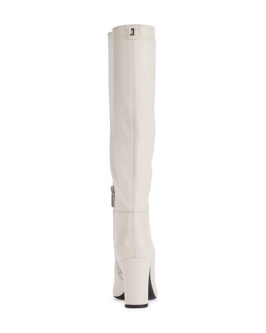 Karl Lagerfeld White Vani Knee High Boot