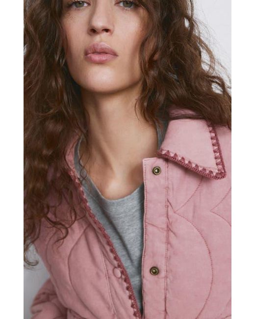 Mango Red Quilted Jacket