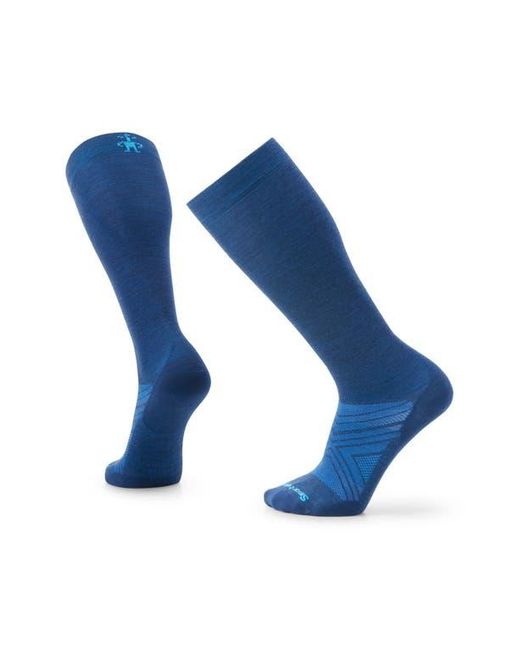 Smartwool Blue Ski Zero Cushion Over The Calf Wool Blend Socks for men