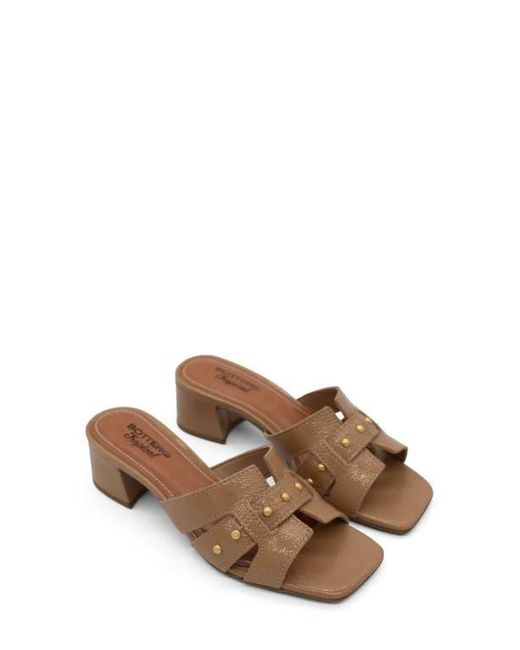 BOTTER Brown Studded Leather Slide Sandal