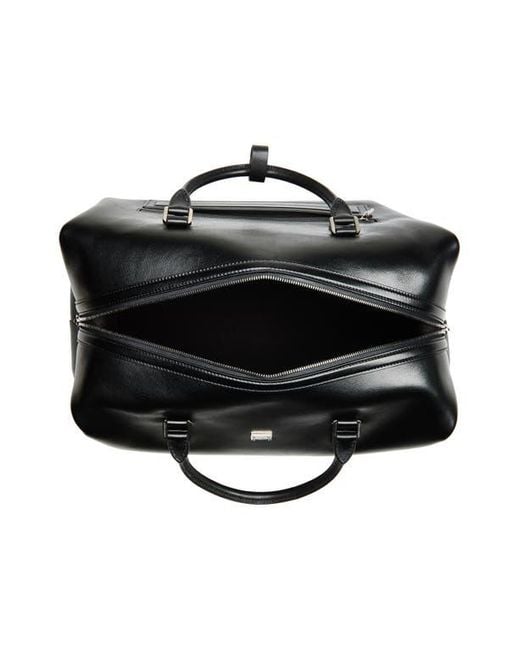 Dolce & Gabbana Black Roma Leather Duffle Bag for men