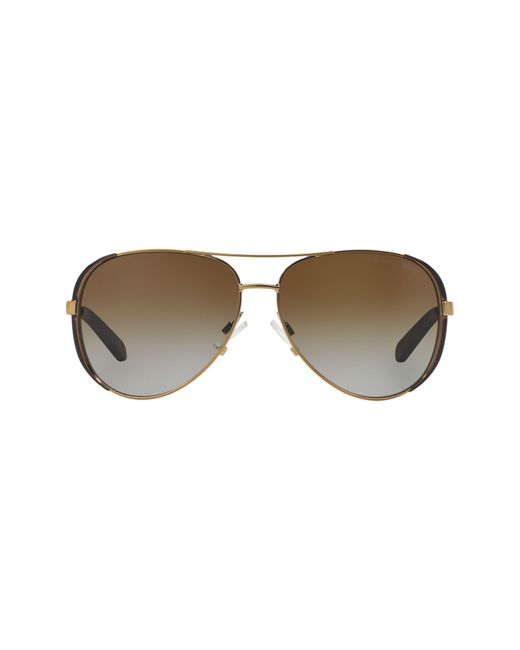 Michael Kors Natural Collection 59mm Polarized Aviator Sunglasses
