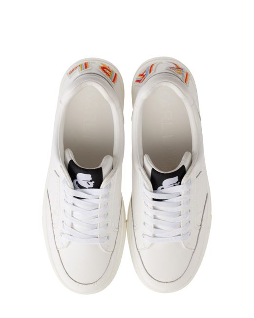 Karl Lagerfeld White Calico Logo Sneaker