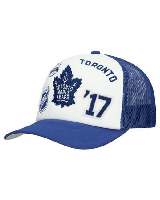 Mitchell & Ness Blue Toronto Maple Leafs Gridlock Trucker Adjustable Hat for men