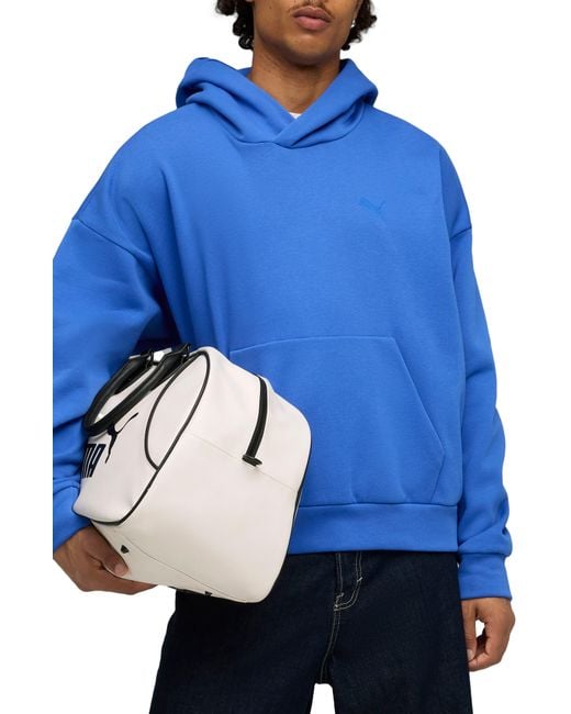 PUMA Blue Boxy Essentials Hoodie for men