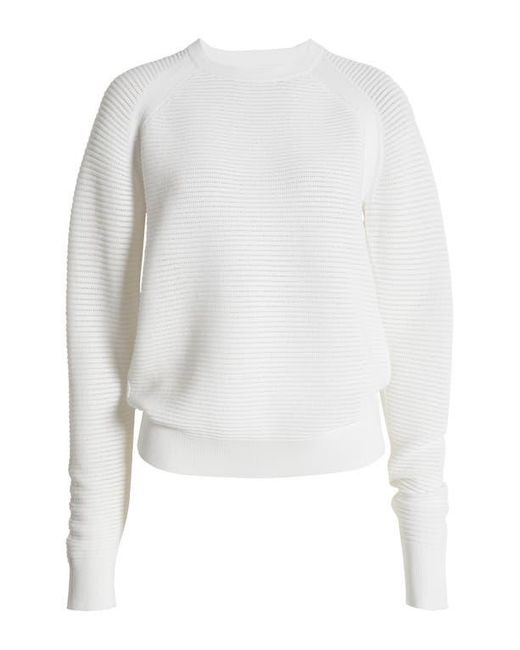 Nordstrom White Textured Stitch Sweater