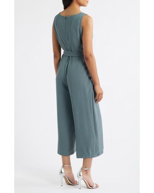 Connected Apparel Green Wrap Jumpsuit