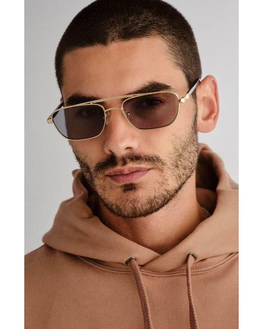 Le Specs Blue Le Mimi 57Mm Aviator Sunglasses