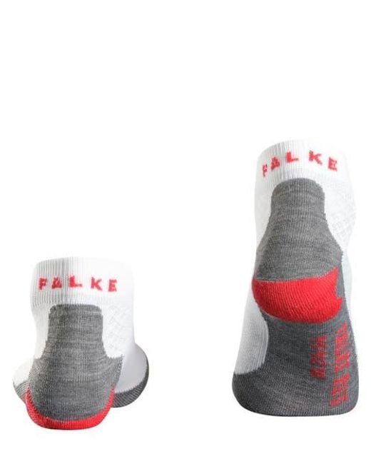 Falke White Ru5 Race Short Running Socks