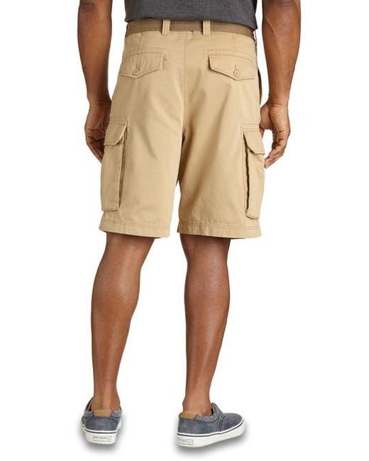 True Nation by DXL Natural Big & Tall Relaxed-Fit Twill Cargo Shorts for men
