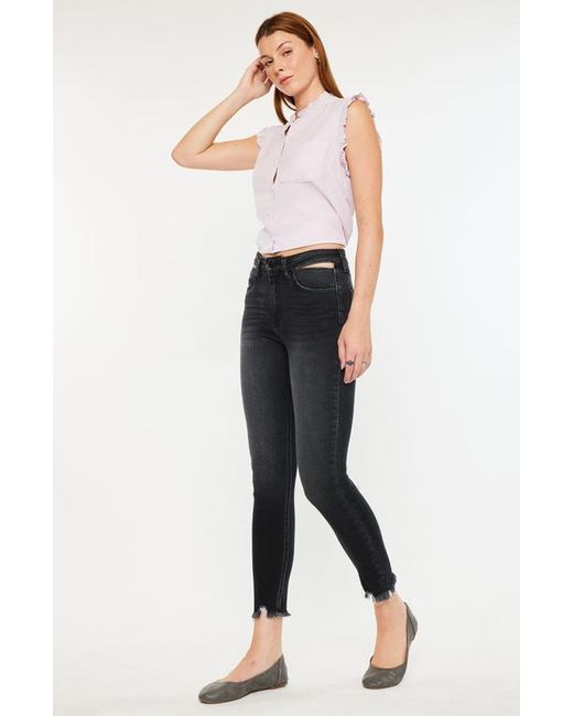 Kancan Gray Tiara High Rise Ankle Skinny Jeans