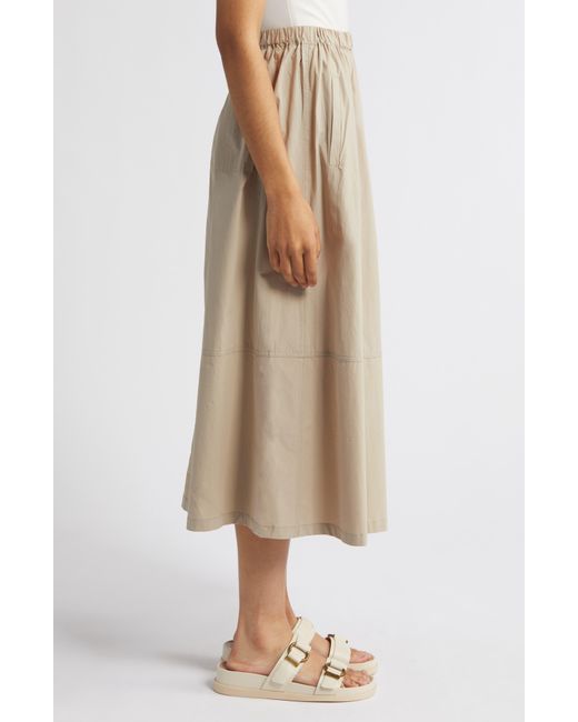 MELLODAY Natural A-line Midi Skirt