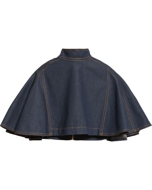Zimmermann Hypnotic Denim Cape Top in Blue | Lyst