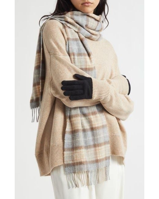 Johnstons Natural Cashmere Scarf & Gloves Set