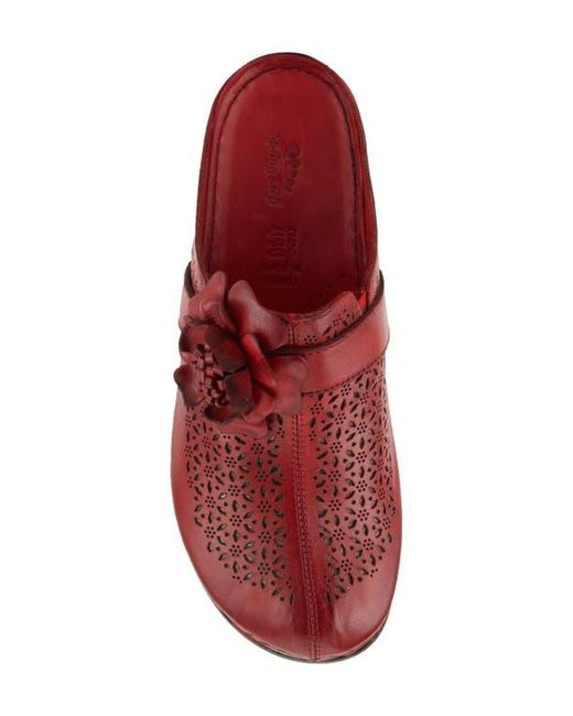 Spring Step Red Lilybean Wedge Mule