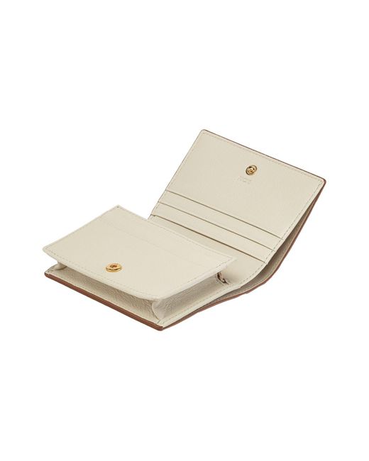 MCM Aren Flap Trifold Mini Wallet in Natural for Men | Lyst