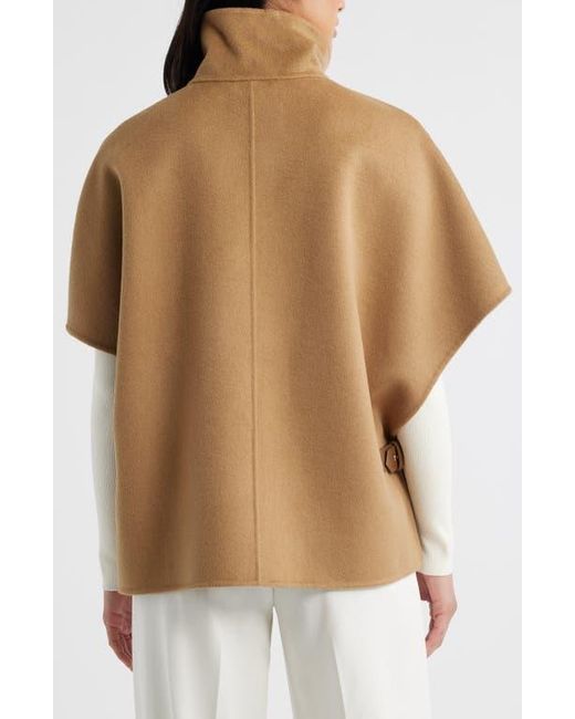 Michael Kors Natural Double Face Wool Blend Cape