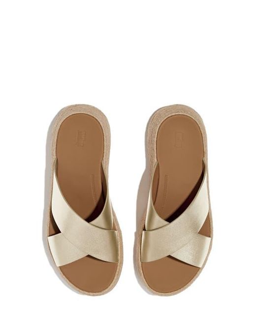Fitflop Multicolor F-Mode Espadrille Platform Slide Sandal