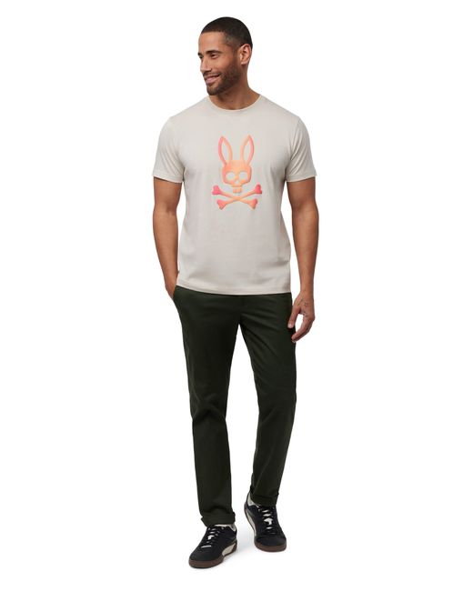 Psycho Bunny White Norwood Graphic T-shirt for men