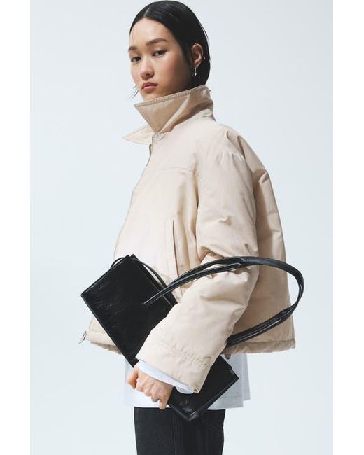 H&M Natural Padded Bomber Jacket
