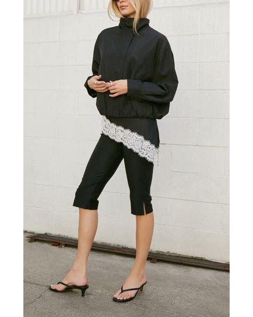 Astr Black Collins Bomber Jacket