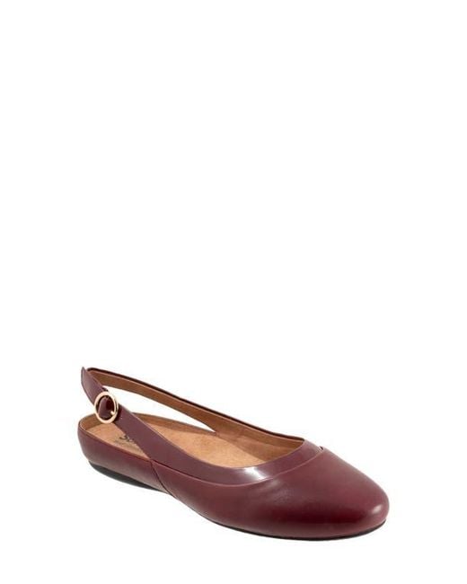 Softwalk® Red Sheffield Slingback Flat