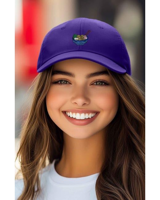 Alix Purple Noodles Embroidered Casual Cap