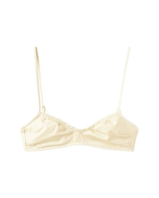 Mango Natural Draped Bikini Top