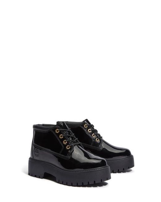 Timberland Black Stone Street Waterproof Platform Boot