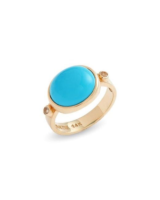 Anzie Blue Classique Oval Ring