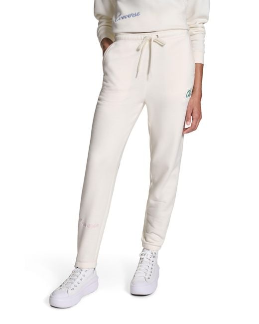 Converse White Chuck Taylor Script Joggers