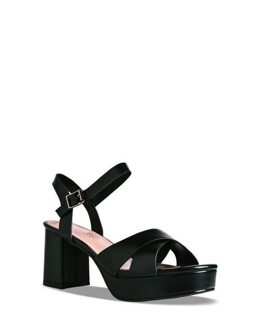 Touch Ups Black Toby Ankle Strap Platform Sandal