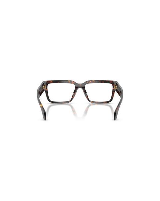 Versace Brown 55Mm Rectangle Optical Glasses for men